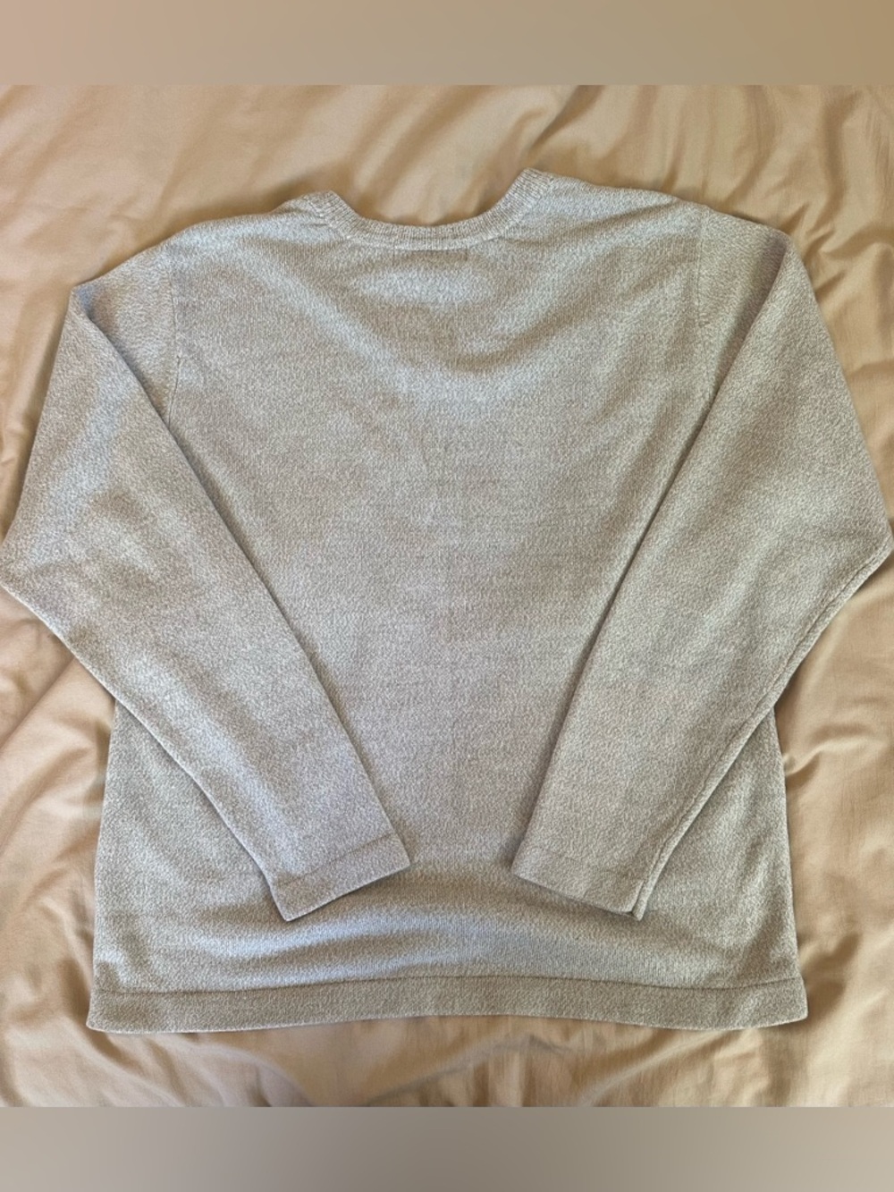 Axist Ribbed V-Neck Sweater - Cream Beige - Picture 3 of 4